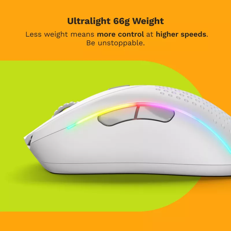 Glorious Gaming Glorious Model D 2 Wireless — matēta balta, labās rokas, RF bezvadu, 19000 DPI, balta