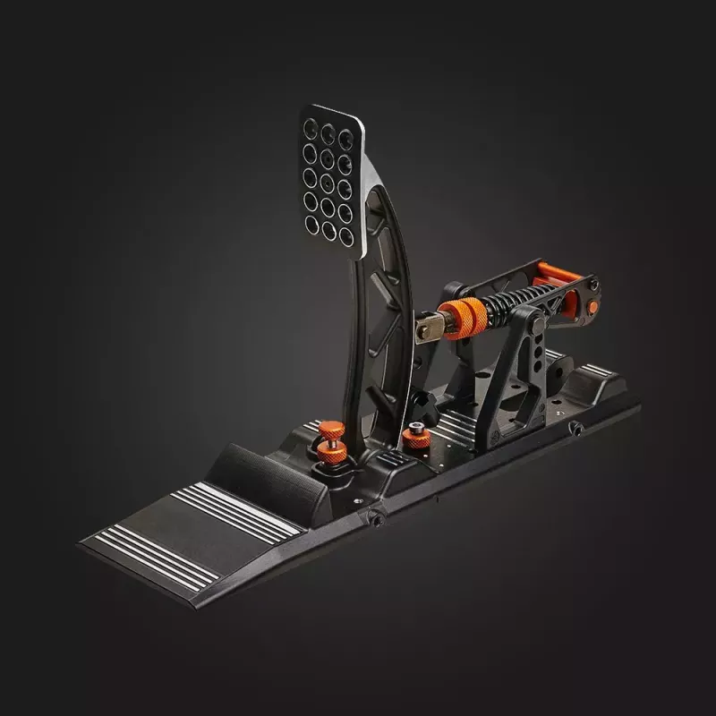 Asetek Gaming Pedals 40-010-0000002 — vadu PC pedāļi, alumīnija/bronzas korpuss, melna/oranža/balta