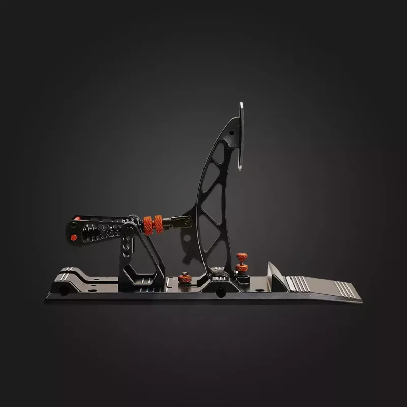 Asetek Gaming Pedals 40-010-0000002 — vadu PC pedāļi, alumīnija/bronzas korpuss, melna/oranža/balta