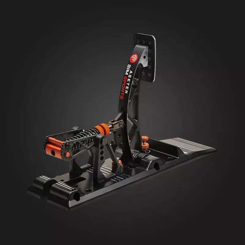 Asetek Gaming Pedals 40-010-0000002 — vadu PC pedāļi, alumīnija/bronzas korpuss, melna/oranža/balta
