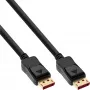 InLine DisplayPort 1.4 kabelis, 8K4K, melns, zelta, 1m