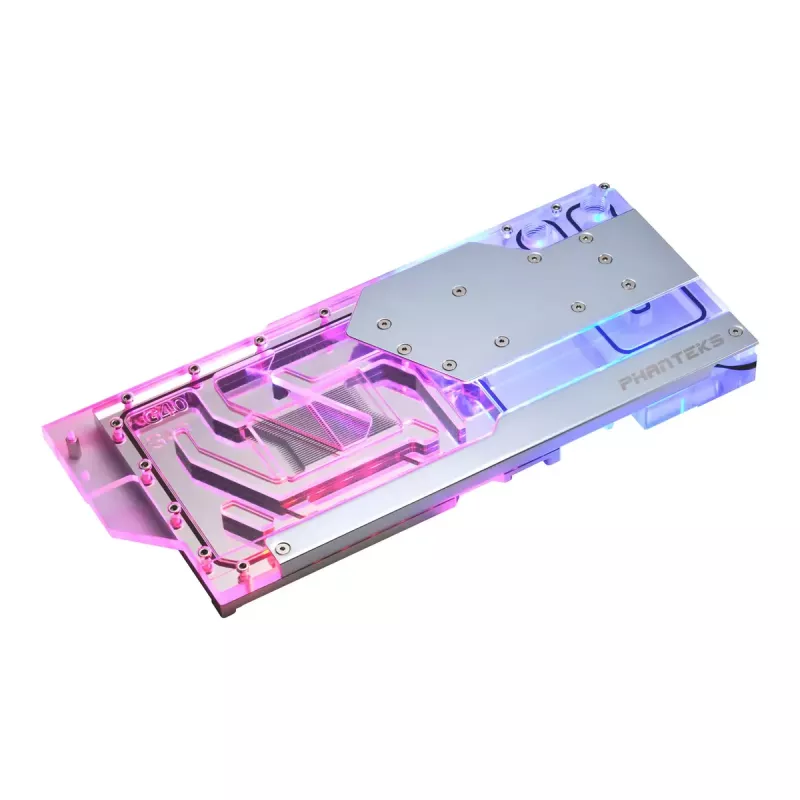 Ūdens bloks + Aizmugures plāksne Phanteks Glacier G40 Acrylic Copper pelēka Transparent