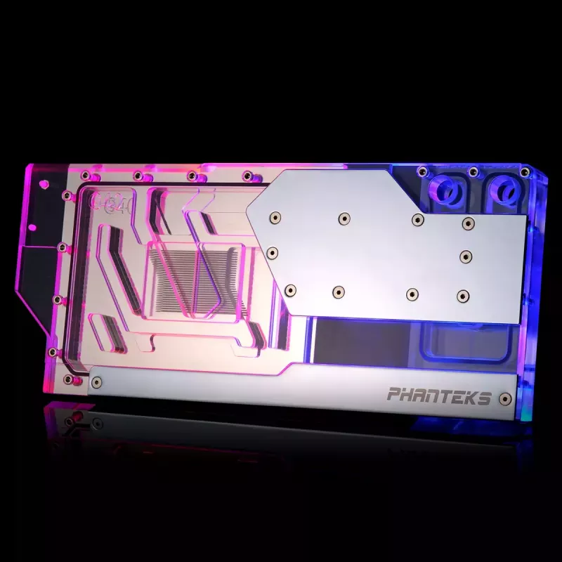 Ūdens bloks + Aizmugures plāksne Phanteks Glacier G40 Acrylic Copper pelēka Transparent