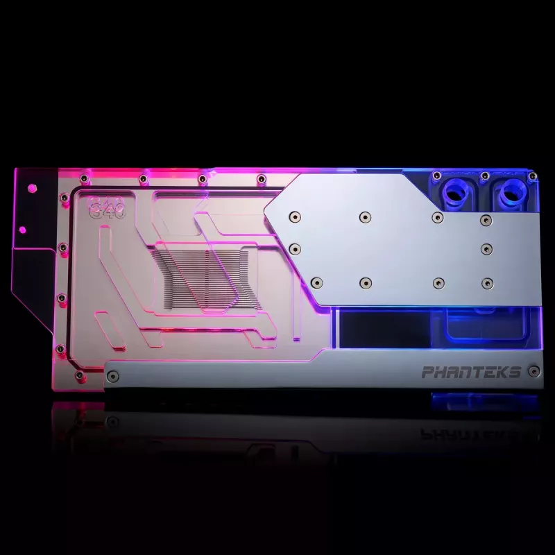 Ūdens bloks + Aizmugures plāksne Phanteks Glacier G40 Acrylic Copper pelēka Transparent