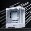 Datora korpuss Jonsbo D400 Midi Tower ATX rūdīts stikls - balts