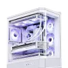 Datora korpuss Jonsbo D400 Midi Tower ATX rūdīts stikls - balts