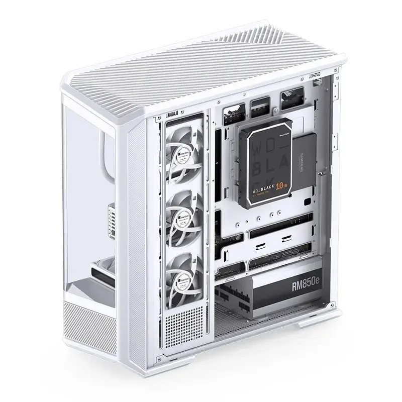 Datora korpuss Jonsbo D400 Midi Tower ATX rūdīts stikls - balts