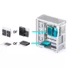 Datora korpuss Jonsbo D400 Midi Tower ATX rūdīts stikls - balts