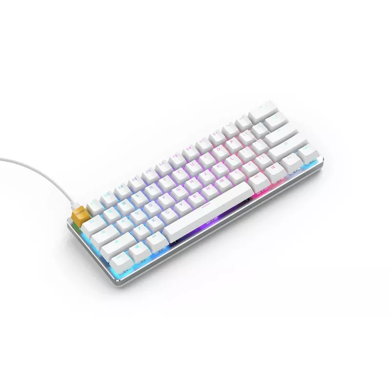 Glorious Gaming GMMK tastatūra USB QWERTY US International sudraba, balta