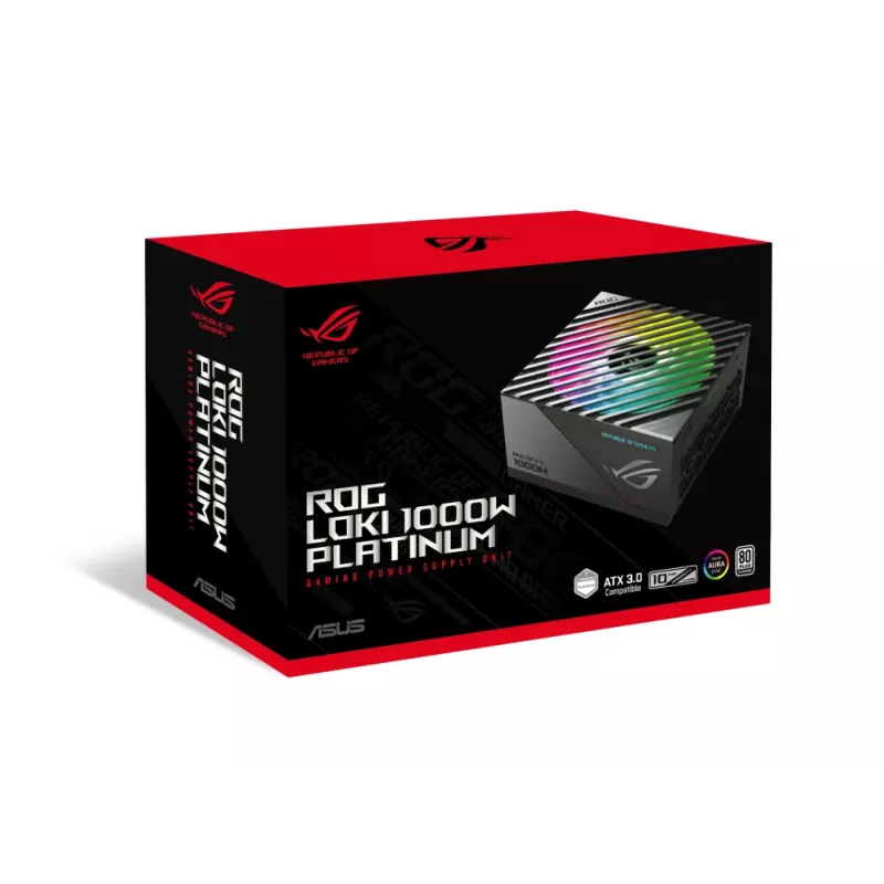 ASUS ROG Loki SFX-L 1000W Platinum barošanas bloks 24-pinu ATX melns, sudrabots
