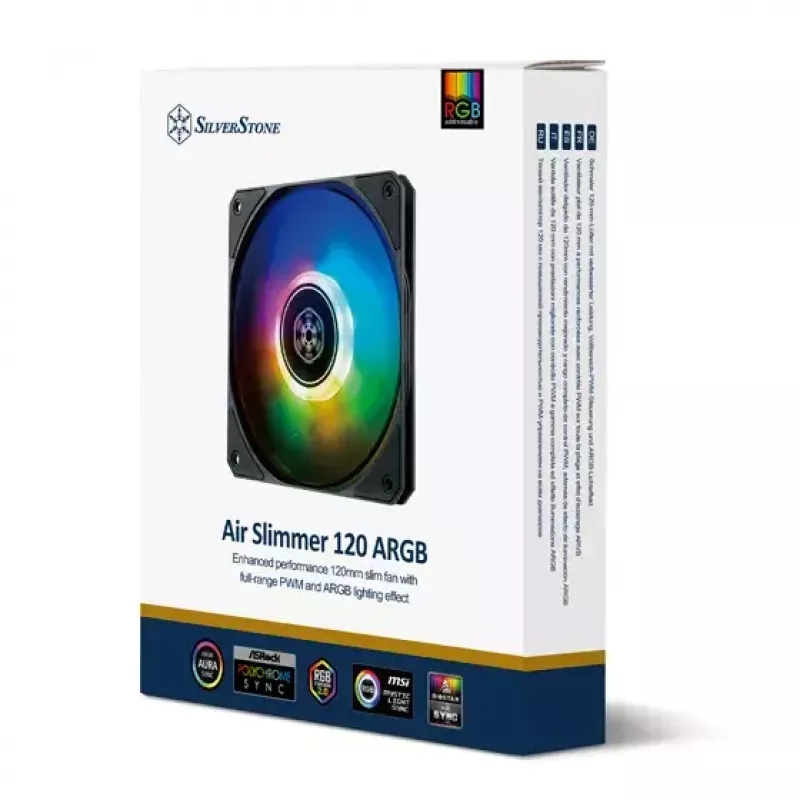 Gaisa dzesētājs Silverstone Air Slimmer 120 12 cm melns caurspīdīgs