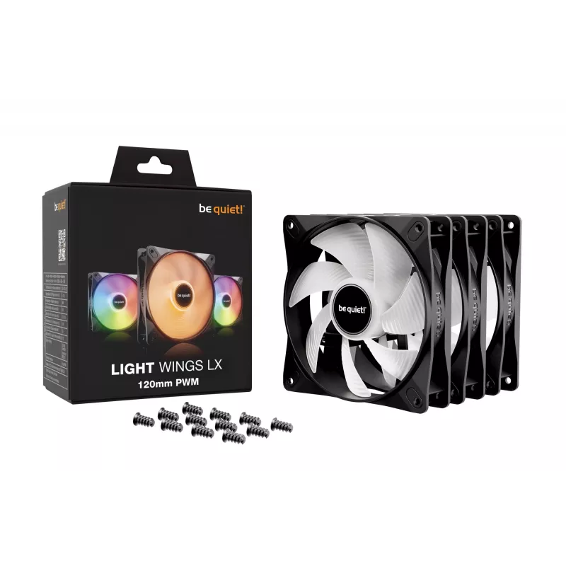 be quiet LIGHT WINGS LX 120mm PWM 3-Pack Melns datora korpusa ventilators 12 cm 3 gab.