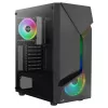 Aerocool SCAPEBKV3 Gaming ATX Case Front RGB LED Tempered Glass 3x ARGB Fans Melns