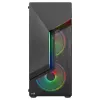 Aerocool SCAPEBKV3 Gaming ATX Case Front RGB LED Tempered Glass 3x ARGB Fans Melns