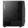 Aerocool SCAPEBKV3 Gaming ATX Case Front RGB LED Tempered Glass 3x ARGB Fans Melns