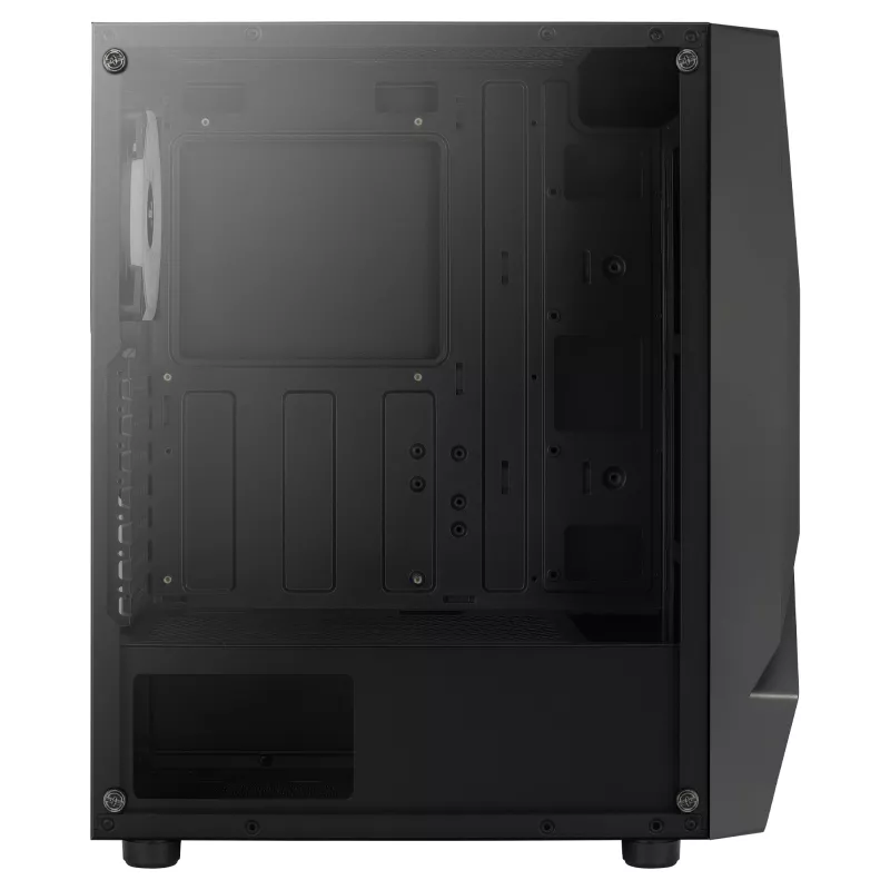 Aerocool SCAPEBKV3 Gaming ATX Case Front RGB LED Tempered Glass 3x ARGB Fans Melns