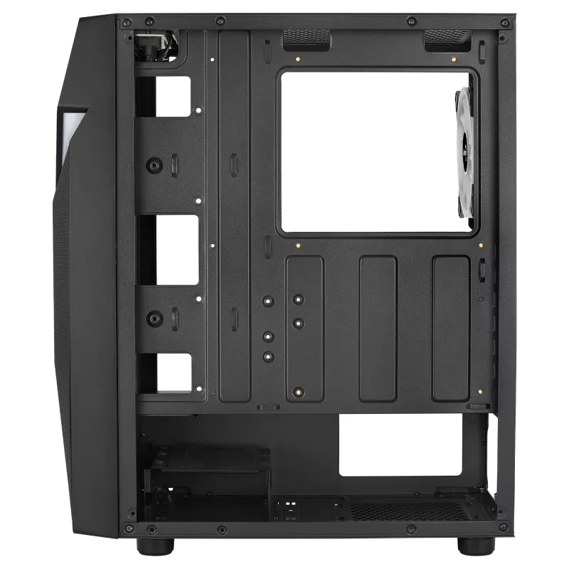 Aerocool SCAPEBKV3 Gaming ATX Case Front RGB LED Tempered Glass 3x ARGB Fans Melns