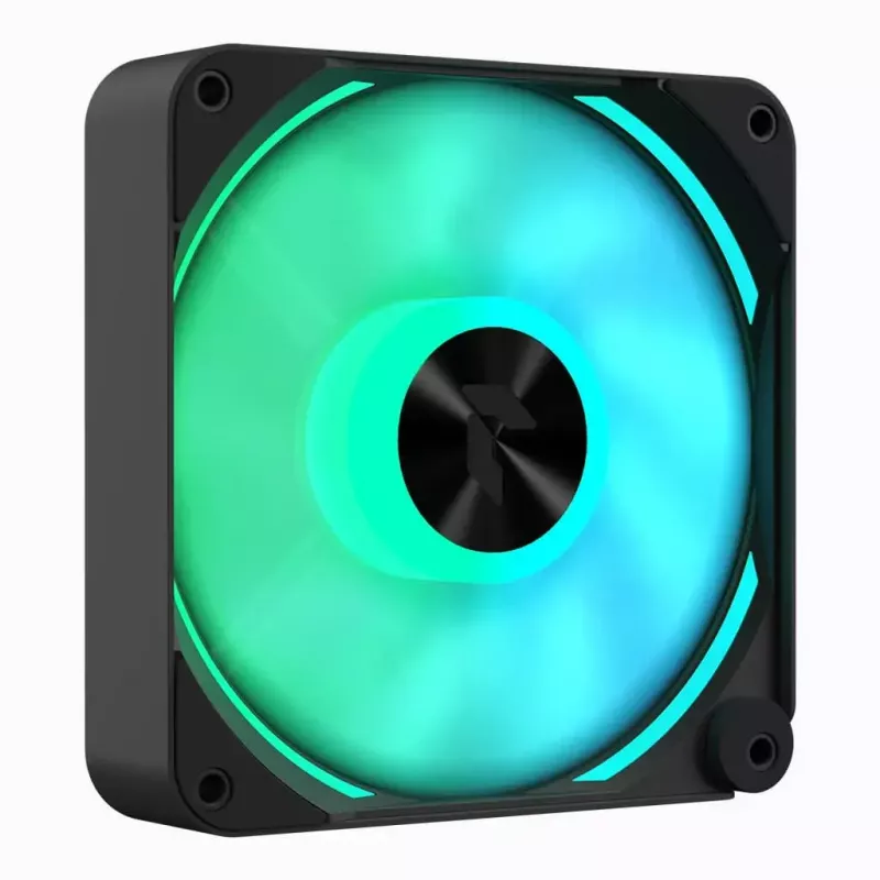 Ventilators APNX FP2-120 PWM ARGB Maksimālā gaisa plūsma 83.87 cfm Melns
