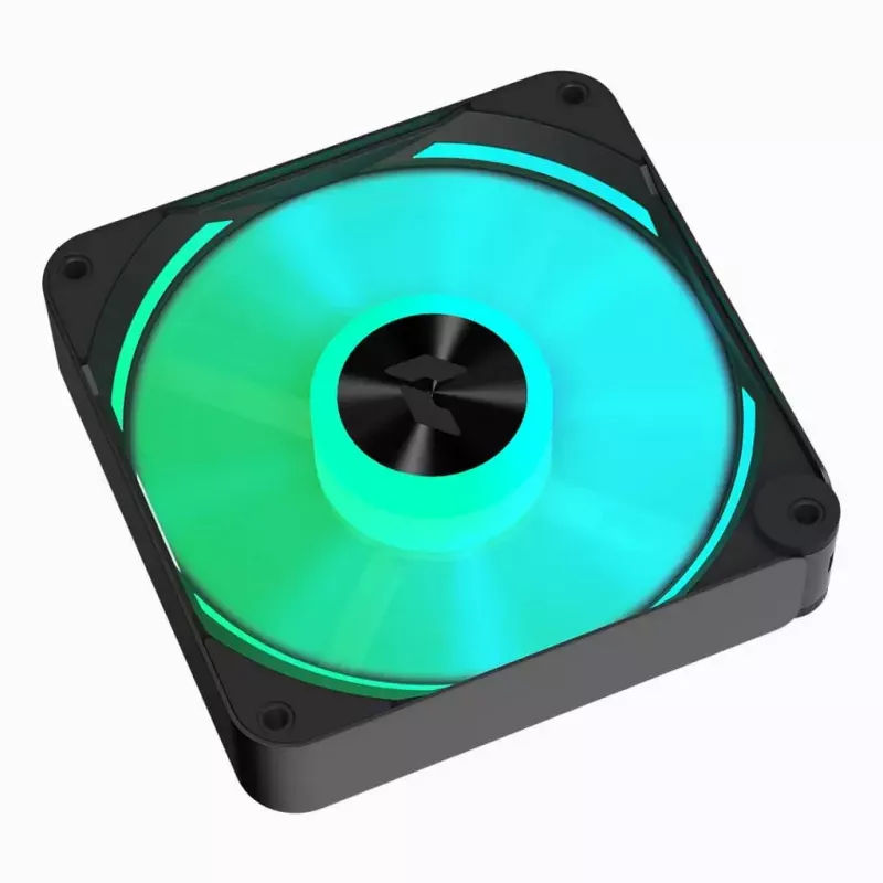 Ventilators APNX FP2-120 PWM ARGB Maksimālā gaisa plūsma 83.87 cfm Melns