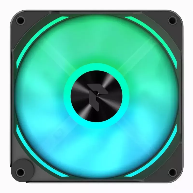 Ventilators APNX FP2-120 PWM ARGB Maksimālā gaisa plūsma 83.87 cfm Melns