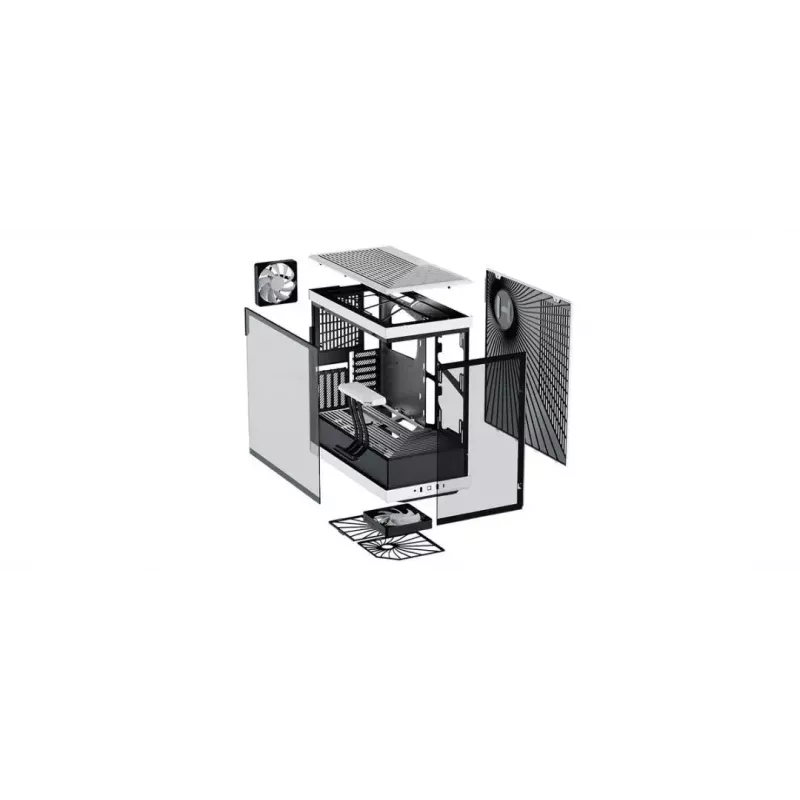 PC korpuss HYTE Y40 Midi Tower melns, balts