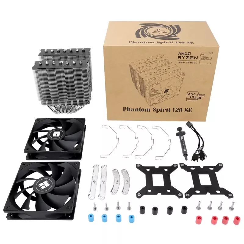 Gaisa dzesētājs Thermalright Phantom Spirit 120 SE 12 cm Melns 66.17 cfm