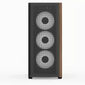 Aerocool D501A Midi Tower Melns, Wood