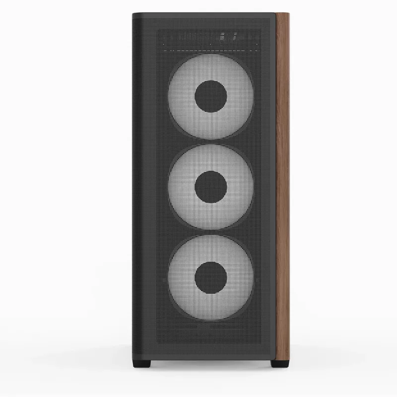 Aerocool D501A Midi Tower Melns, Wood