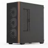 Aerocool D501A Midi Tower Melns, Wood