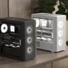 Aerocool D501A Midi Tower Melns, Wood