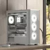Aerocool D501A Midi Tower Melns, Wood