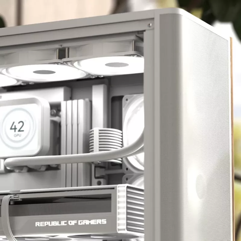 Aerocool D501A Midi Tower Melns, Wood