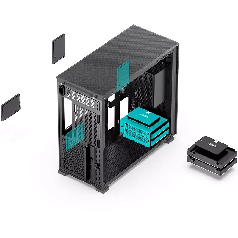 PC korpuss Jonsbo D41 STD Midi Tower melns
