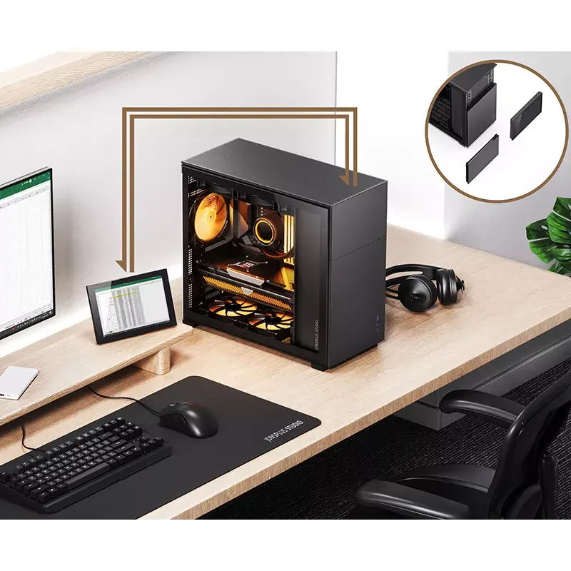 PC korpuss Jonsbo D41 STD Midi Tower melns