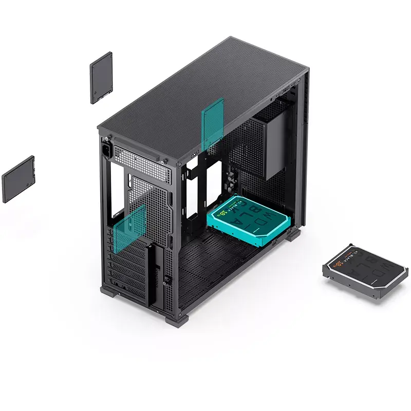 PC korpuss Jonsbo D41 STD Midi Tower melns