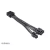 Adaptera kabelis Akasa AK-CBPW22-15 — 8-pin EPS uz 4-pin ATX, 15 cm