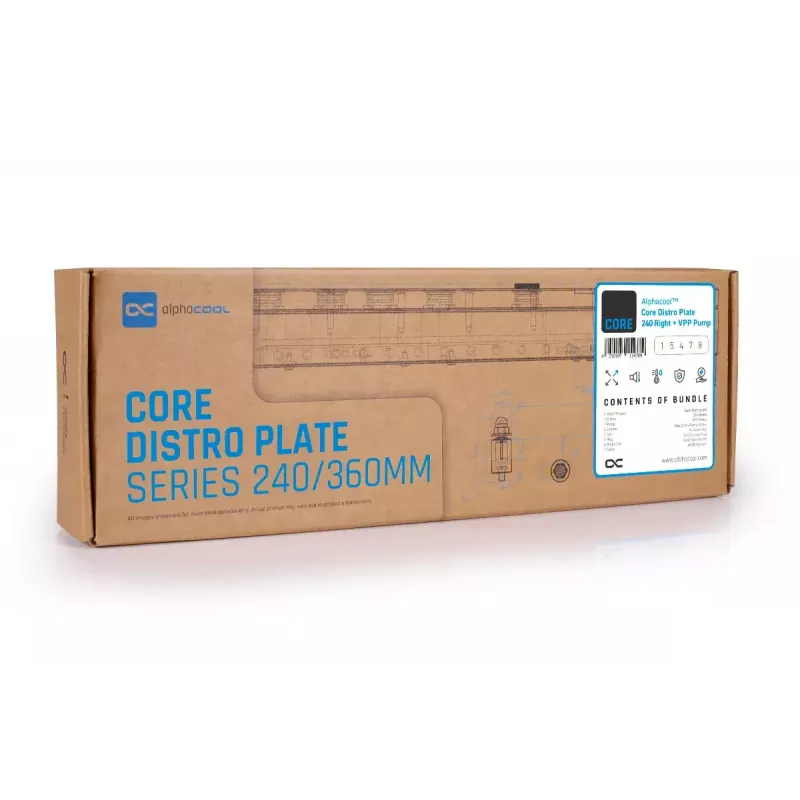 Sūknis un rezervuārs Alphacool Core Distro Plate Melns Transparent Acrylic Aluminium Ceramic Synthetic