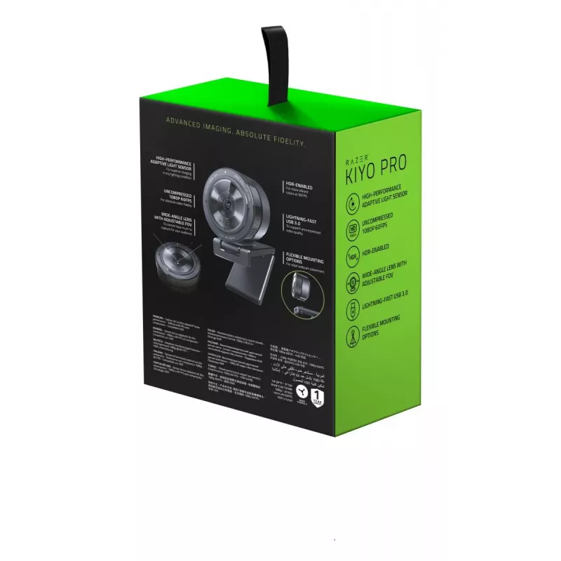 Webcam Razer Kiyo Pro 2.1 MP 1920 x 1080 pikseļi USB Melna