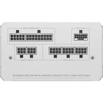 CORSAIR barošanas bloks – Rme sērija RM850e – pilnībā modulārs, zema trokšņa līmeņa ATX – balts