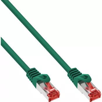 InLine komutācijas kabelis S/FTP PiMF Cat.6 250MHz PVC varš zaļš 5m