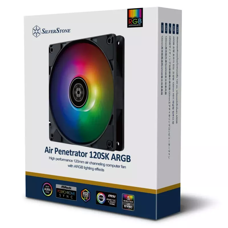 Gaisa dzesētājs Silverstone Penetrator SST-AP120SKB-ARGB 12 cm 2000 RPM