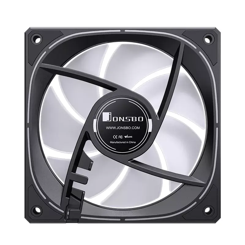 Jonsbo FR-505BR 12 cm ventilators, melns balts, 800–1800 RPM, 47,2 CFM