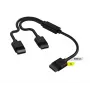 CORSAIR Icue Link kabelis, 1x 600mm Y-veida kabelis ar taisnajiem savienotājiem, melns