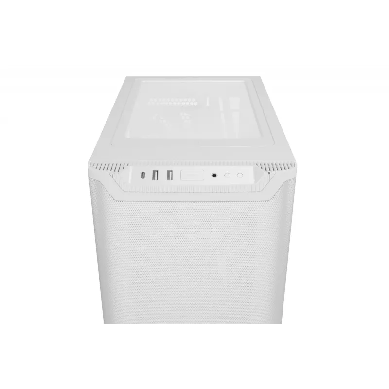 PC korpuss be quiet! PURE BASE 501 Airflow Midi Tower balta — ATX, 3×140mm priekšā, 1×140mm aizmugurē, 5×2,5 collas, 2×3,5 collas, USB‑C, PWM atbalsts