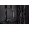 PC korpuss ASUS ProArt PA602 Midi Tower melns — ATX/EATX atbalsts, rūdīts stikls, 2x200 mm priekšējie ventilatori, 360 mm augšējais radiators, GPU līdz 450 mm