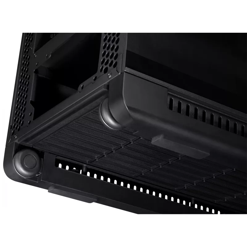 PC korpuss ASUS ProArt PA602 Midi Tower melns — ATX/EATX atbalsts, rūdīts stikls, 2x200 mm priekšējie ventilatori, 360 mm augšējais radiators, GPU līdz 450 mm