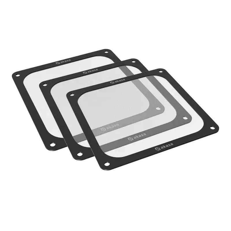 Ventilatora filtrs Akasa GRM12-M01-BKT3 Neilons Plastmasa Melns 120x120x1,5 mm