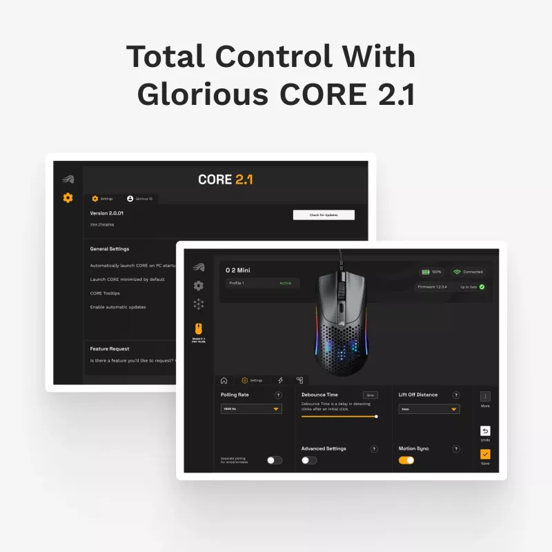Glorious Gaming Model O 2 Mini spēļu pele RGB melnā krāsā