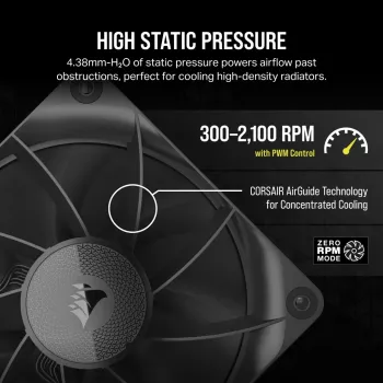 CORSAIR Rx Series Icue Link Rx120 120 mm ventilatora trīskāršais ventilatoru komplekts