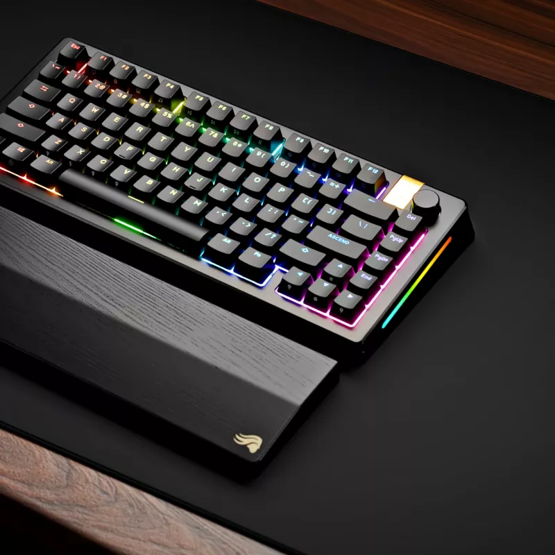 Mehāniska spēļu tastatūra GLORIOUS GMMK 3 PRO HE 75% Wireless RF + Bluetooth, RGB, US QWERTY, melna